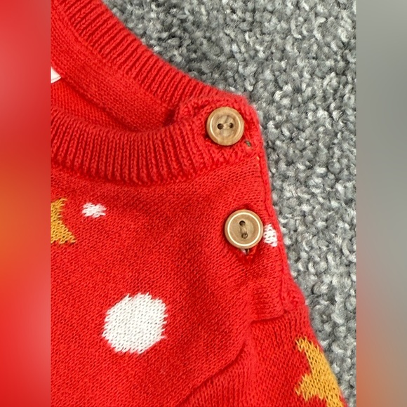 H&M Red Holiday Sweater. Size 6 months - Picture 4 of 4